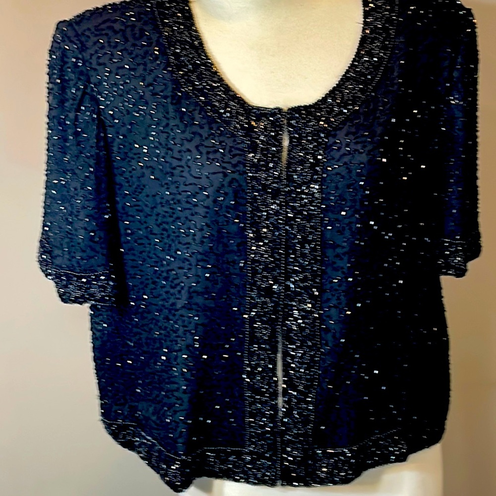 Vintage Silk beaded top